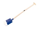 Border spade Jimmy blue, ROUND TREADS, with shovel handle 95 cm bent, FSC 100%
