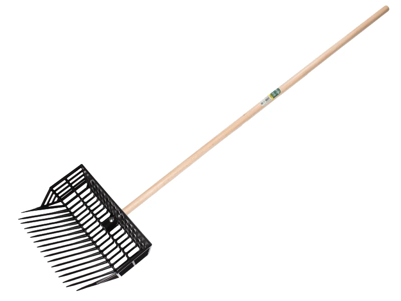 [827010] Manure fork ATLAS plastic, fine-toothed with basket and ATLAS handle 150 x 2.8 cm
