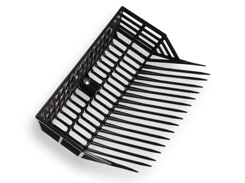 [827012] Manure fork ATLAS plastic, fine-toothed with basket, without handle