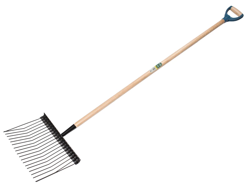 [827017] Manure fork ATLAS steel, finely toothed with ATLAS handle 130 x 3.0 cm and D-handle, FSC 100%