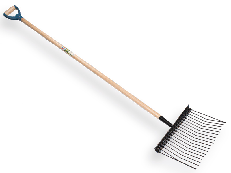 Mestvork ATLAS staal, fijngetand met ATLAS steel 130 x 3,0 cm en D-greep , FSC 100%