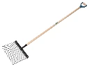Manure fork ATLAS steel, finely toothed with ATLAS handle 130 x 3.0 cm and D-handle, FSC 100%