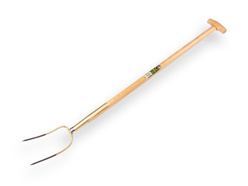 [827500] Fourche à balles - Fourche à gazon OFFNER 2 dents avec ATLAS manche de bêche en T 100 cm