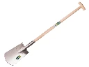 Spade ATLAS DIAMOND polished, ROUND TREADS, with ATLAS T-handle 95 cm, FSC 100%