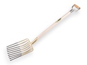 Kartoffelgabel OFFNER 9 Zinken 26 cm, mit Federdülle und ATLAS Metall-D-Griff 95 cm