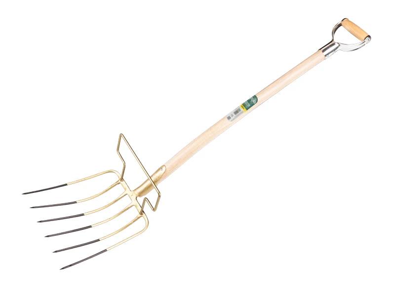 [842009] Leaf fork OFFNER 6-prong with bracket and ATLAS metal D-handle 95 cm, FSC 100%