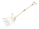 Leaf fork OFFNER 6-prong with bracket and ATLAS metal D-handle 95 cm, FSC 100%
