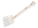 Silage fork OFFNER 8 tines 36 cm with lip socket and ATLAS metal D-handle 95 cm