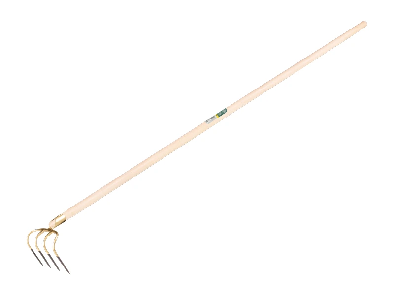 [844410] Crochet à fumier OFFNER avec 4 longues dents 21 cm, douille et manche ATLAS conique 180 cm, FSC 100%
