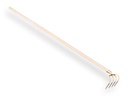 Crochet à fumier OFFNER 4 dents, dents longues 21 cm, avec douille et manche ATLAS conique 180 cm, FSC 100%