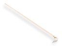 Manure Hook OFFNER 4 tines, long tines 21 cm, with socket and tapered ATLAS handle 270 cm