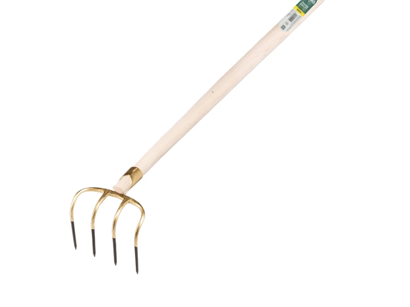 [844418] OFFNER manure hook with 4 long tines 21 cm, socket and straight ATLAS Ecofiber handle 250 cm
