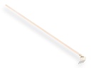 Crochet à fumier OFFNER 4 dents, dents longues 21 cm, avec douille et manche droit ATLAS Ecofiber 300 cm