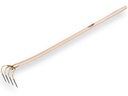 Mesthaak OFFNER 4 tands, korte tanden 13 cm, met dul en gebogen ATLAS steel 140 cm