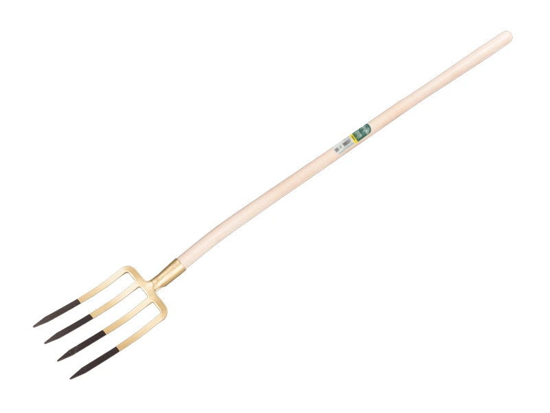 [862012] Digging fork OFFNER 4-prong bronze, with socket and ATLAS shovel handle 130 cm, FSC 100%