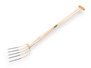 Manure fork OFFNER 5-tine bronze, with ATLAS T-handle 100 cm