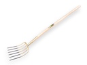Manure fork OFFNER 6-tine bronze, with ATLAS knob handle 135 cm