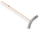 Kot- und Gülleschieber Verzinkt halbrund 75 cm mit Tauari Stiel 160 x 3,2 cm