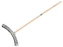 Manure scraper bent 75 cm galvanised, canvas rubber, with ATLAS handle 160 x 3.2 cm