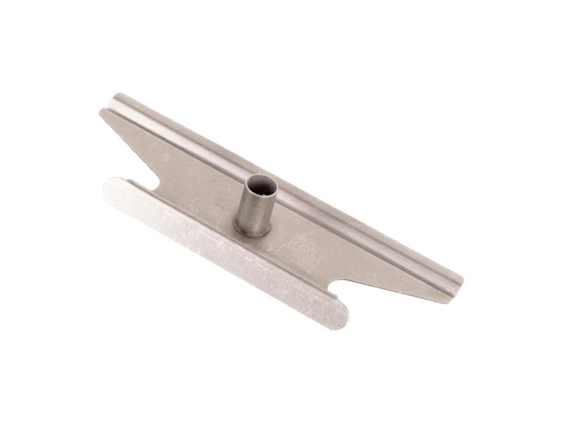 [928114] Kot-Schaber Edelstahl, eine Seite 35 cm, andere Seite 21 cm, ohne Stiel
