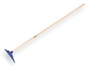 Racloir a fumier en plastique bleu 35 cm avec manche IKAPE 170 x 2,8 cm. FSC 100%