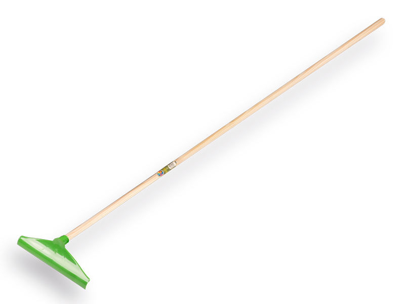 Racloir a fumier en plastique vert 40 cm avec manche IKAPE 170 x 2,8 cm. FSC 100%
