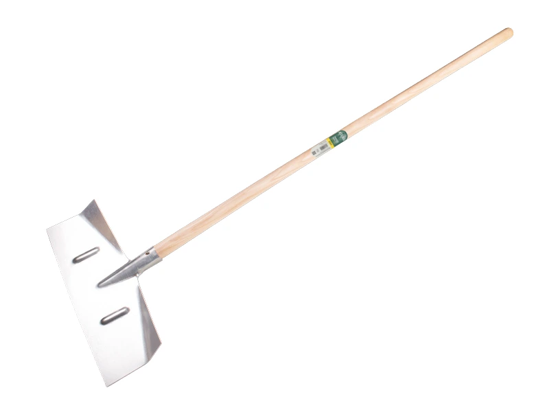 [960405] Schlammschieber - Schneeschieber ATLAS Blechstahl, rechteckiges Modell 40 x 18 cm, mit Eschenholz-Stiel 130 x 4 cm