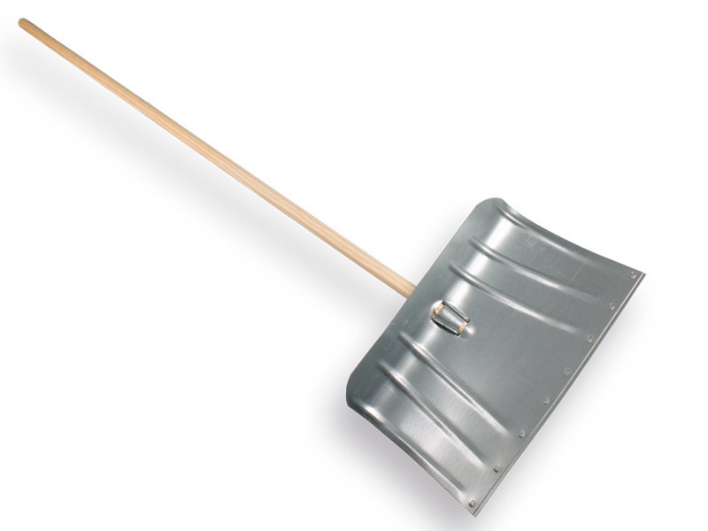 [960500] Snow Shovel ATLAS steel bent 45 x 30 cm, with clamp bracket, and TAUARI handle 140 x 2.8 cm