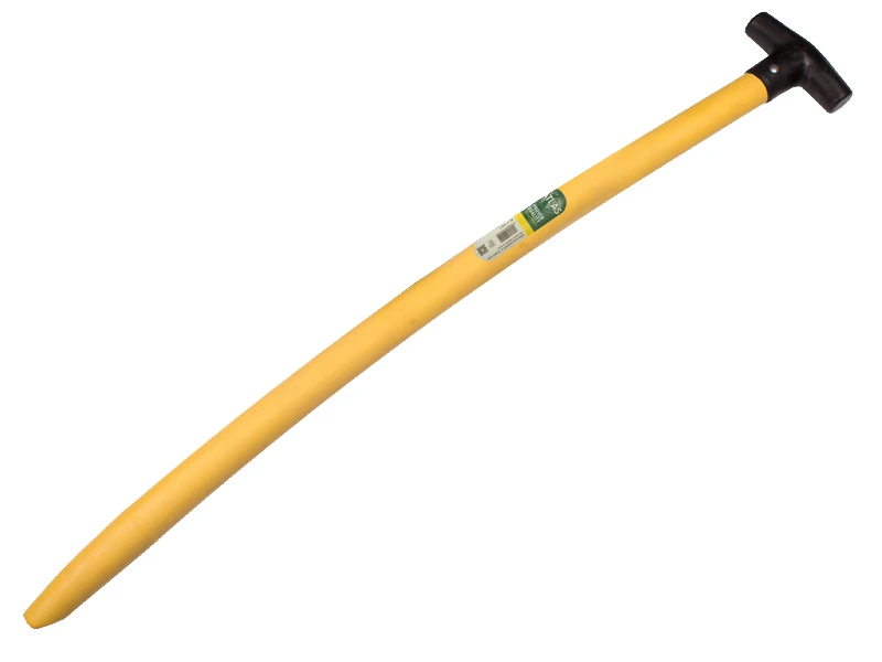 [988810] Manche de pelle ATLAS plastique 95 cm courbé jaune, avec poignée en T