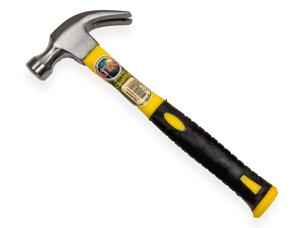 Claw hammer ATLAS with fiberglass handle. This is an alternative to item no. 988600.