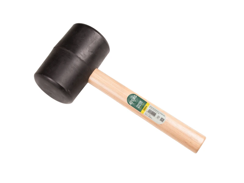 [998700] Maillet en caoutchouc ATLAS n° 9 souple 70 shore, 2,0 kg Ø 100 x 160 mm, avec manche HICKORY