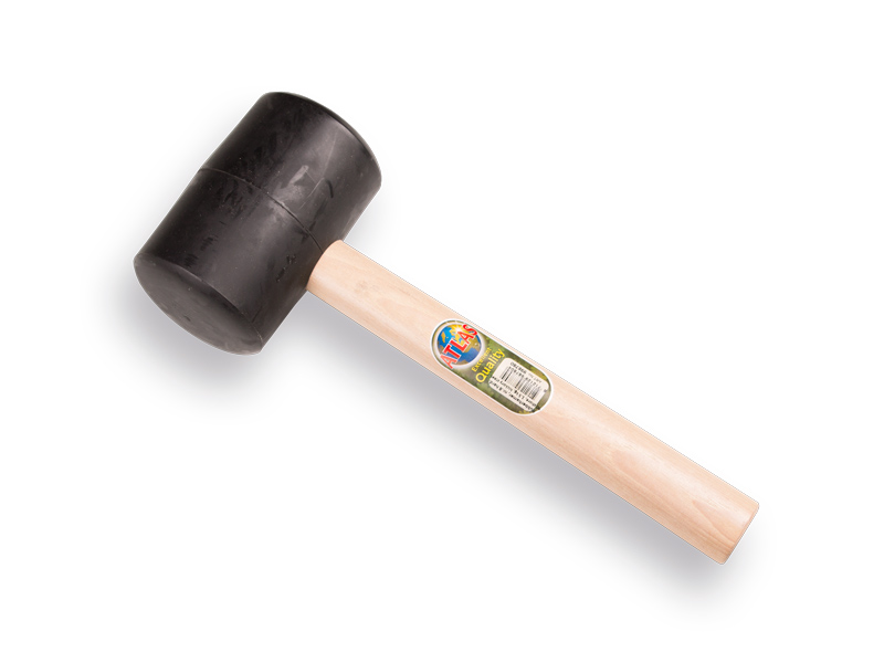 Gummihammer ATLAS Nr. 8 hart 90 Shore, 1,5 kg Ø 90 x 145 mm, mit Hickory Stiel
