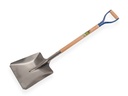 Ballast shovel ATLAS aluminium with wear strip, 28 x 33 cm, with metal D-handle 80 cm