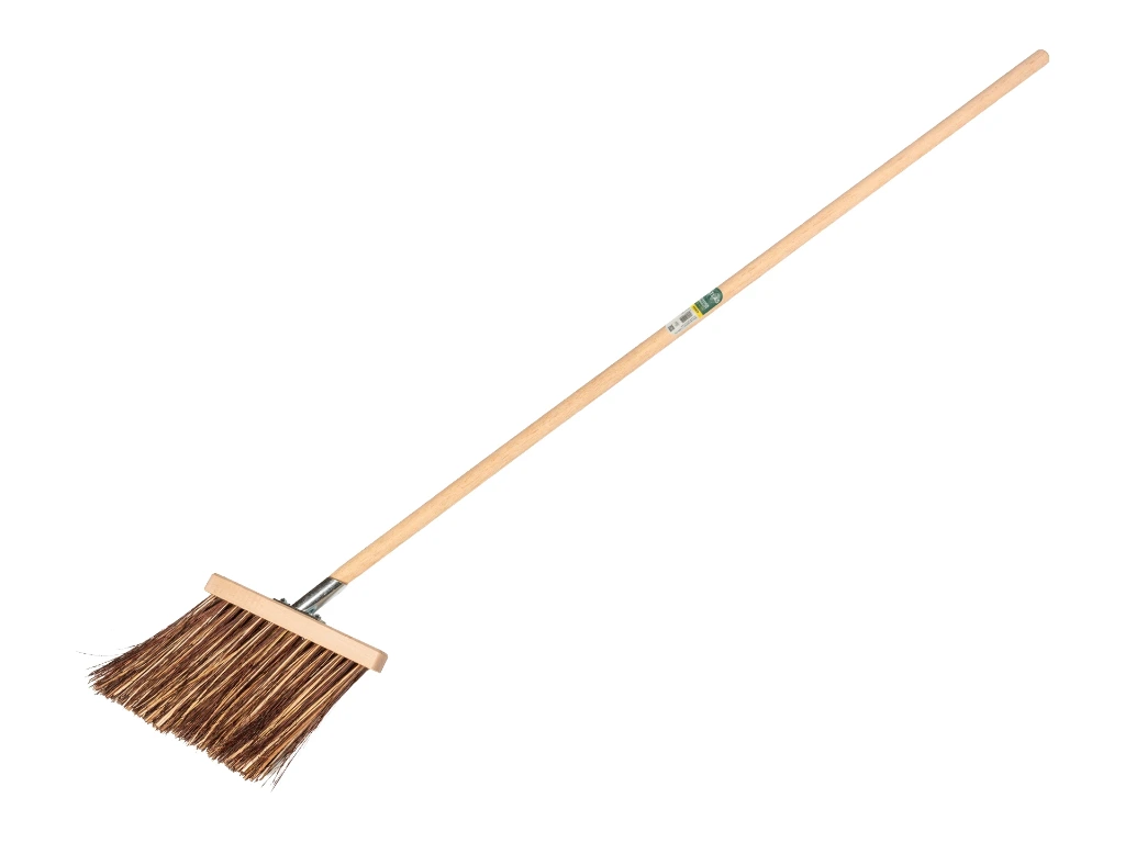 [1492410] Gutter broom SOLIDE stalks-bahia, with broom handle bracket and ATLAS handle 140 x 2.8 cm