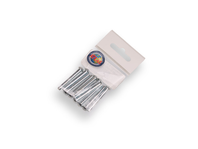 Stielnieten verzinkt für Spaten mit Schwanenhalsdulle IDEAL Ecco und Spear & Jackson. 10 Stück, Länge 40 mm