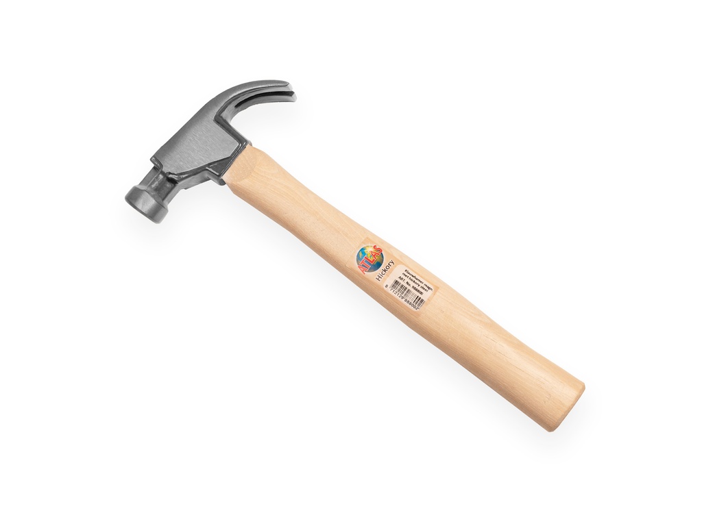 Klauenhammer ATLAS 450 Gramm mit magnetischem Nagelhalter und HICKORY-Stiel 32 cm