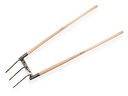 Woelvork DE PYPERE AIR-FIT, 3 gesmede tanden, met 2 ATLAS stelen 130 cm