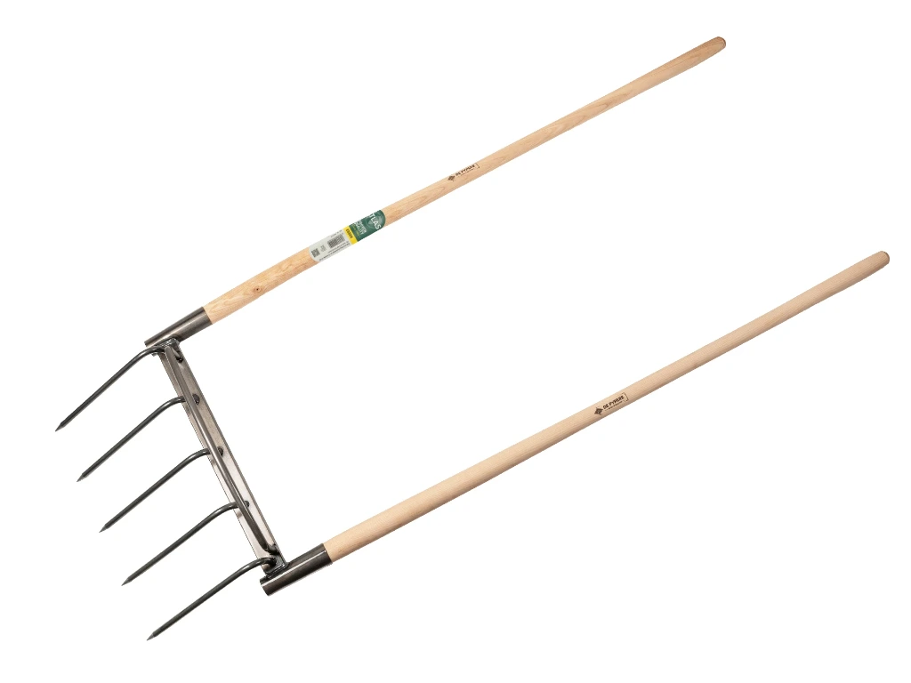 [1315365] Woelvork DE PYPERE AIR-FIT, 5 gesmede tanden, met 2 ATLAS stelen 130 cm, FSC 100%