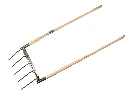 Breitgabel DE PYPERE AIR-FIT, 5 geschmiedete Zinken, mit 2 ATLAS-Stielen 130 cm, FSC 100%