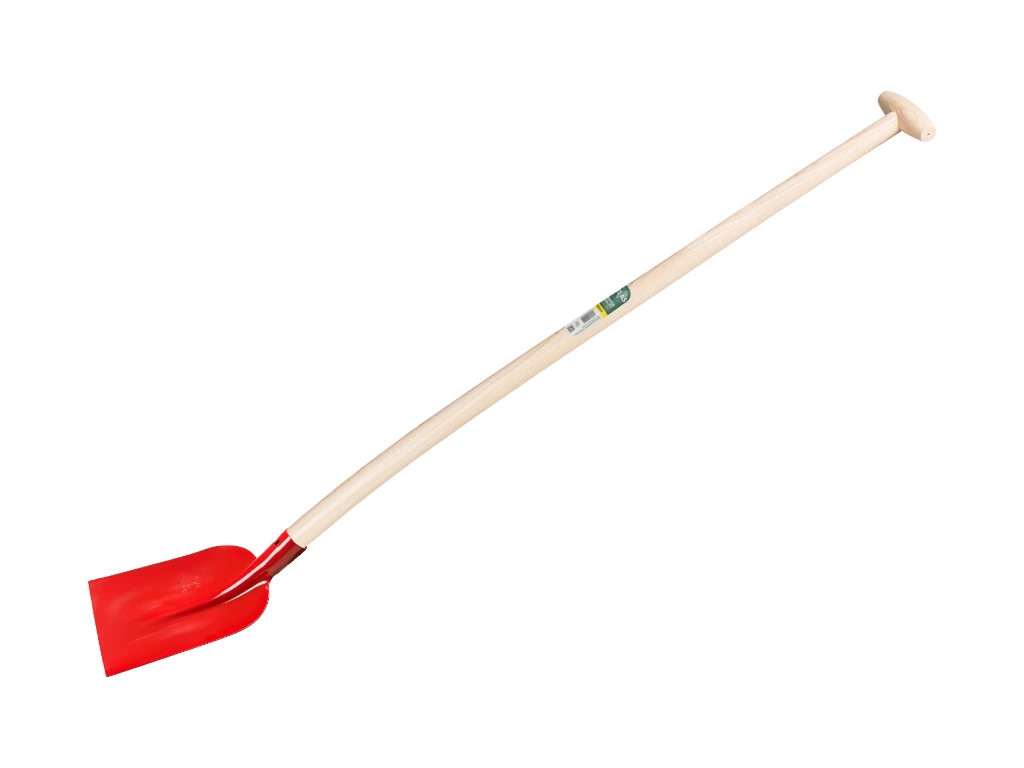 [780976] Concrete shovel ATLAS 1/2 0 red, extra hardened, with ATLAS shovel handle 120 cm bent, FSC 100%