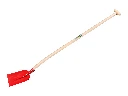 Concrete shovel ATLAS 1/2 0 red, extra hardened, with ATLAS shovel handle 130 cm bent, FSC 100%