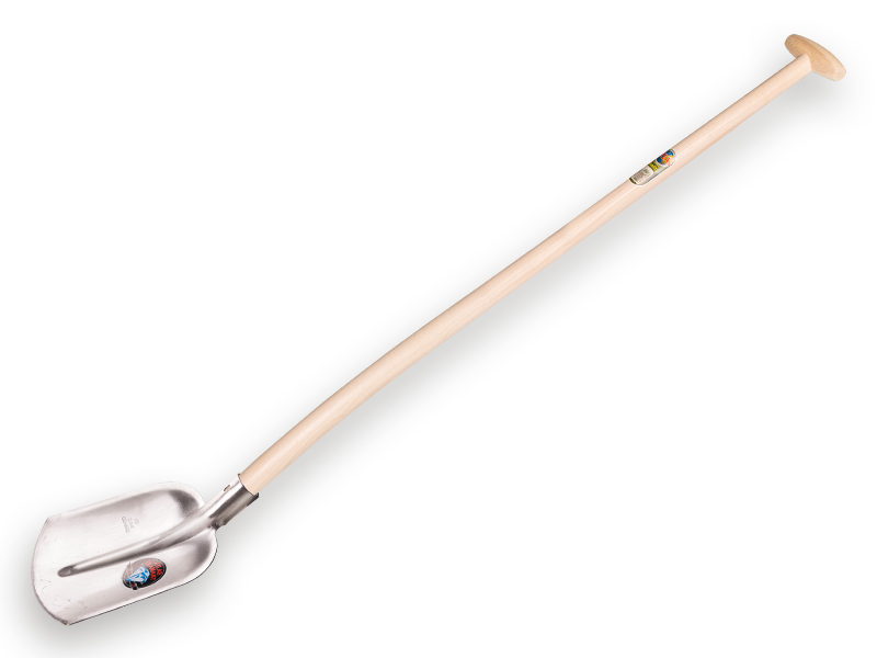 Digging shovel ATLAS DIAMANT 1/4 000 hardened, polished, with ATLAS shovel handle 120 cm bent, FSC 100%