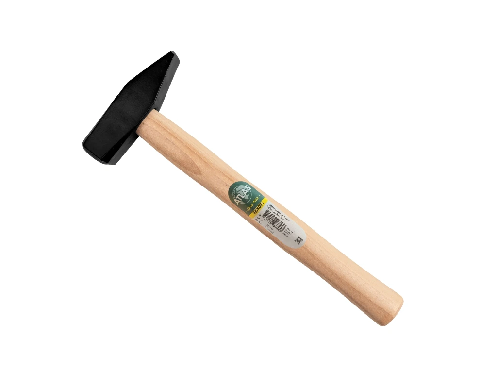 [989030] Schlosserhammer ATLAS 800 Gramm, DIN 1041, mit HICKORY Stiel 34 cm