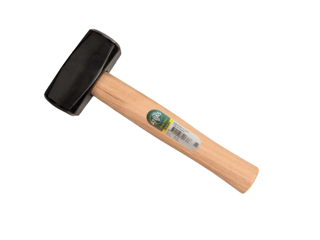 Club hammer - Stoning hammer ATLAS 1500 gram, DIN 6475, with HICKORY handle 28 cm