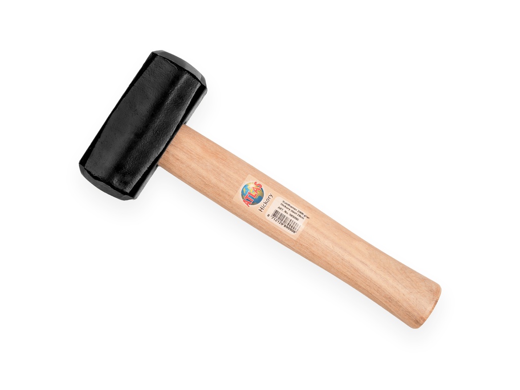 Moker - Vuisthamer ATLAS 2000 gram, DIN 6475, met HICKORY steel 30 cm