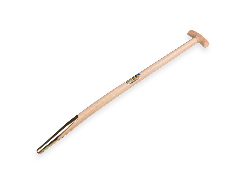 [211285] Manure Fork Handle ATLAS 90 cm bent, with spring collar and T-grip, drilled, FSC 100%