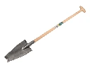 Bêche à racines – Bêche coupe-racine ATLAS avec marchepied, lame 38 x 14 cm, avec manche de pelle ATLAS 100 cm, FSC 100%