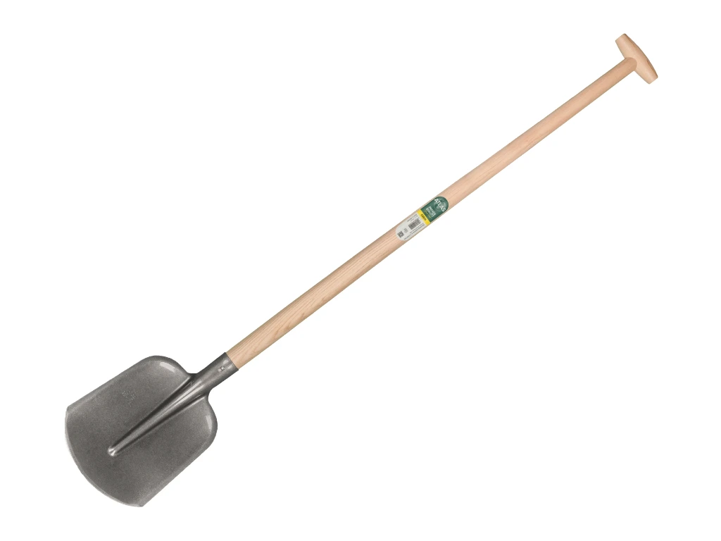 [780716] Stratenmakersbats ATLAS 1/2 000 gehard, blank gelakt, met ATLAS Blijhamsteel 110 cm extra dubbel gebogen