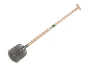 Stratenmakersbats ATLAS 1/2 000 gehard, blank gelakt, met ATLAS Blijhamsteel 110 cm extra dubbel gebogen