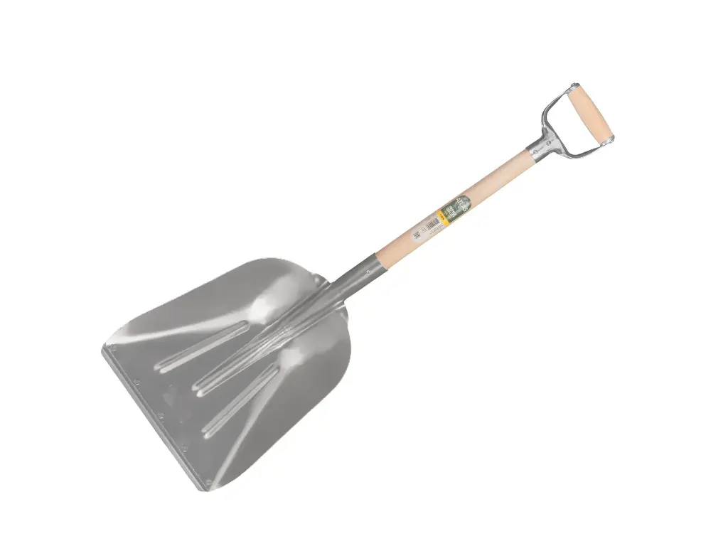 [790572] Pelle à glace - pelle à grain ATLAS aluminium avec bande d’usure avec ATLAS manche à poignée en D métallique 33 cm droit